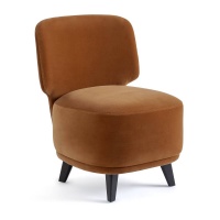 Кресло Из велюра Odalie размер L дизайн Э Галлины единый размер каштановый AM.PM  фото, kupilegko.ru